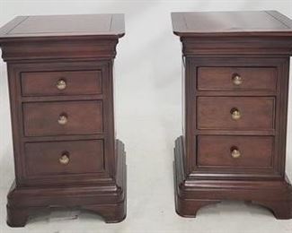 2010 - Pair mahogany 3 drawer stands, John Lewis 28 x 18 x 16.5

