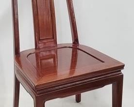 2057 - Asian rosewood carved tang leg chair 40.5 x 18 x 18
