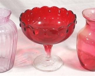 2503 - 3 pieces of Assorted Glass Items
