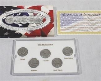 2660 - 2006 Platinum Edition quarter set w/ COA
