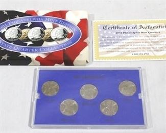2662 - 2001 Philadelphia Edition quarter set w/ COA
