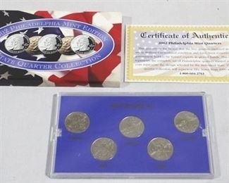 2663 - 2002 Philadelphia Edition quarter set w/ COA
