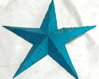 4017 - Decorative Blue Metal Star 20.5"
