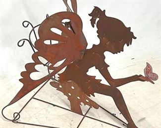 4028 - Garden Decorative Metal Fairy Planter 27.5 x 16 x 25
