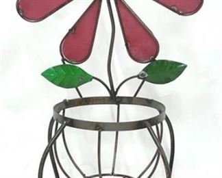 4033 - Garden Decorative Metal Flower Planter 10.5 x 11 x 34

