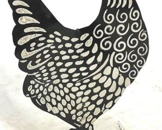 4040 - Garden Decorative Metal Rooster 10 x 7 x 17
