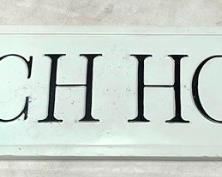 4044 - Decorative Metal "Beach House" Sign 12 x 48
