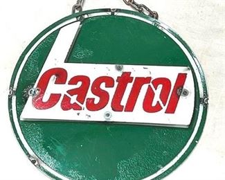 4047 - Decorative Metal Castrol Sign 12" round
