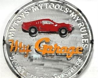4050 - Decorative Metal "My Garage" Sign 12" round

