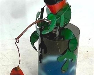 4055 - Garden Decorative Metal Fishing Frog 10 x 22 x 23
