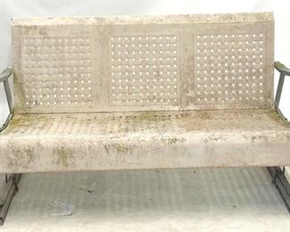 4062 - Vintage Outdoor Metal Glider 32.5 x 57.5 x 25
