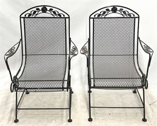 4066 - Pair of Outdoor Metal Spring Rockers 27 x 31 x 38
