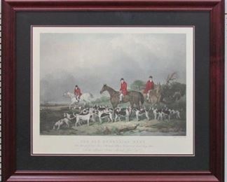 9007 - The Old Berkshire Hunt, hand colored 35 x 30.25
