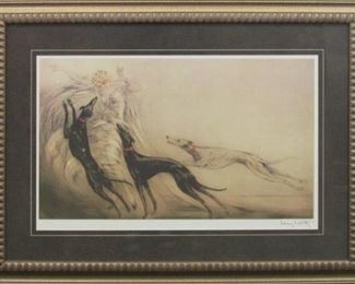 9012 - Coursing I by Louis Icart 34.5 x 25
