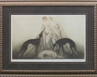9013 - Coursing II by Louis Icart 34.5 x 25
