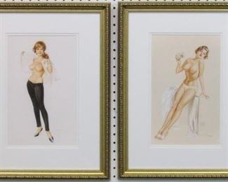 9048 - Set of 2 Pinup girls by Alberto Vargas 16 x 21
