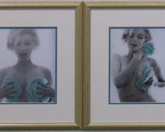 9054 - Pair Marilyn Monroe roses by Bert Stern 15.5 x 17.5
