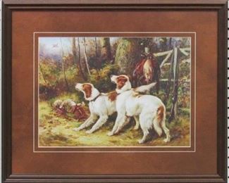 9058 - 2 Hunting Dogs by James Hardy 23 x 18
