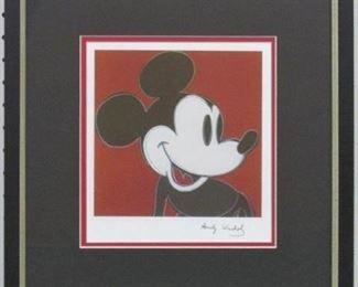 9065 - Mickey Mouse print by Andy Warhol 15.5 x 16.5
