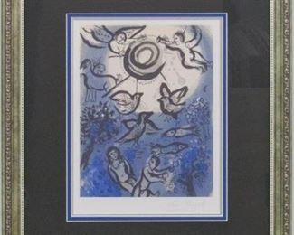 9071 - Adam & Eve print by Marc Chagall 16 x 19

