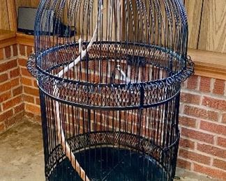 Large vintage iron  bird cage 