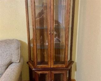 Lighted curio, we have one more lighted curio in a bedroom. Watch for that pic.