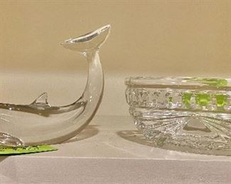 Baccarat Dolphin, Waterford oval dish