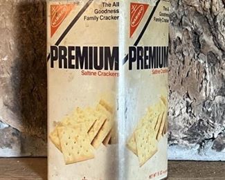 Vintage Premium Saltine Cracker Tin w/ Lid