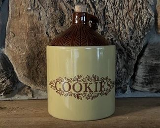 Vintage Monmouth Pottery Brown Cookie Jug Jar