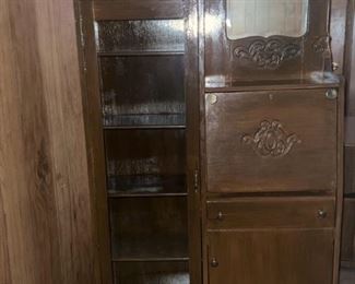 Vintage Oak Side-by-Side Secretary Desk / Display