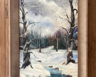 Oil on Canvas: “Frozen" by Grace Hall