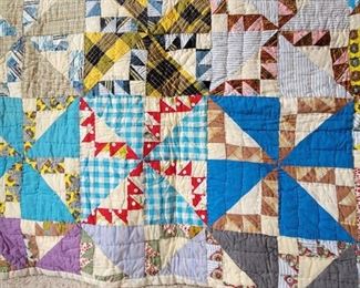 Vintage Hand Stitched Quilt is Approx. 86X66"