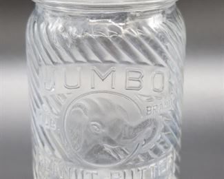 Vintage Jumbo Brand 1lb. Peanut Butter Jar