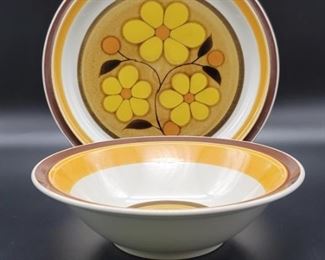 (2) Vintage Stoneware Bowls by Acsons, from Japan