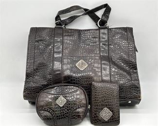 (3) Cold Water Creek Tote, Pouch, & Notepad Set