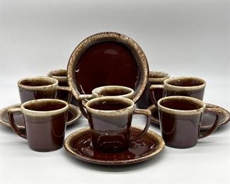 Brown Drip by McCoy Pottery: 8- Mugs, 4- Saucers