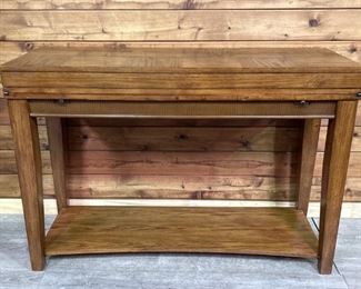 Rectangular Sofa Table Folds Out to Desk