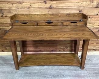 Rectangular Sofa Table Folds Out to Desk