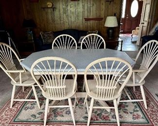 Saloom Furniture Company Dining Table with Six Chairs