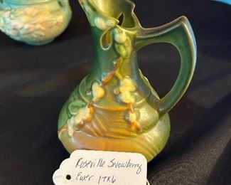 Vintage Roseville Snowberry Ewer