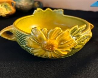 Vintage Roseville Peony Bowl