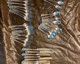 Wallace Shenandoah Sterling Silver Flatware - All sterling is stored offsite...12 Place Settings including 11 Serving Pieces...Flatware can be seen at Checkout 