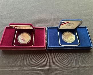 US 1938 Olympic Silver Dollar, 1987 US Constitution Silver Dollar