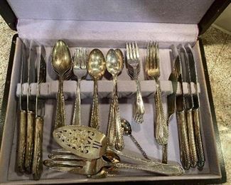 Assorted silver plate flatware
