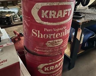 Vintage Kraft Metal Storage Container