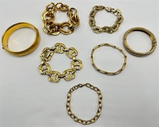7 Gold Tone Bracelets: J Crew, TAT & More, Some Vintage
Lot #: 44