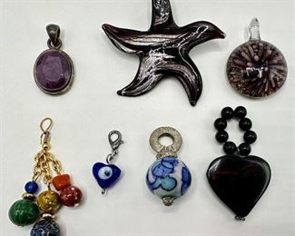 7 Glass Pendants, Some Vintage
Lot #: 102