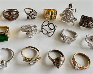 16 Rings, Mostly Vintage
Lot #: 60