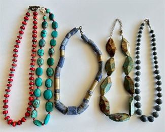 5 Natural Stone Necklaces Including Turquoise
Lot #: 126
