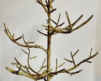 Gold Painted Metal Christmas Tree, 32 Inches Tall
Lot #: 61